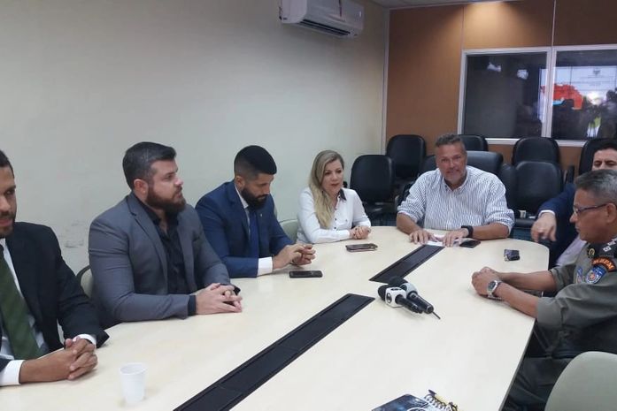 Coletiva realizada na manhã desta quarta-feira (30), na SSP
