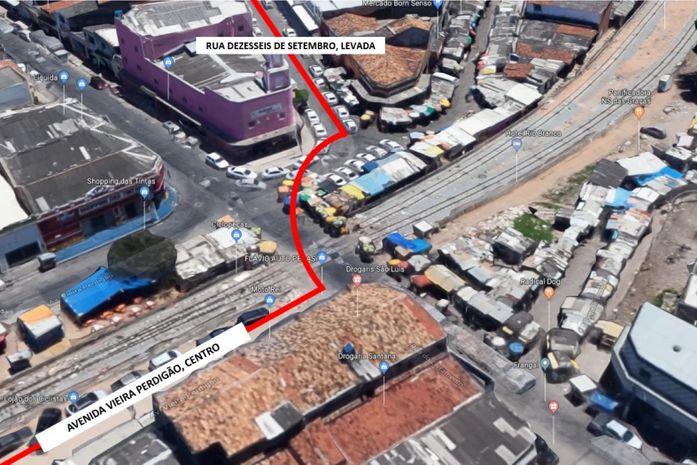 Trânsito dos bairros Centro e Levada será reordenado