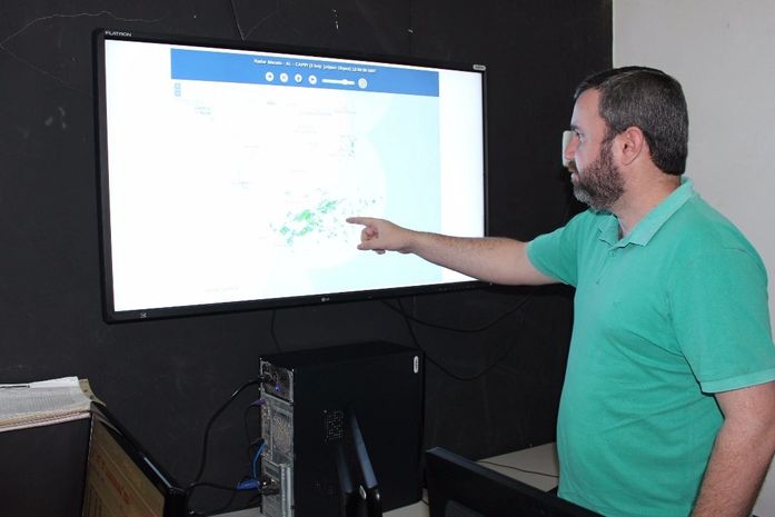 Meteorologista da Sala de Alerta, Vinícius Pinho.