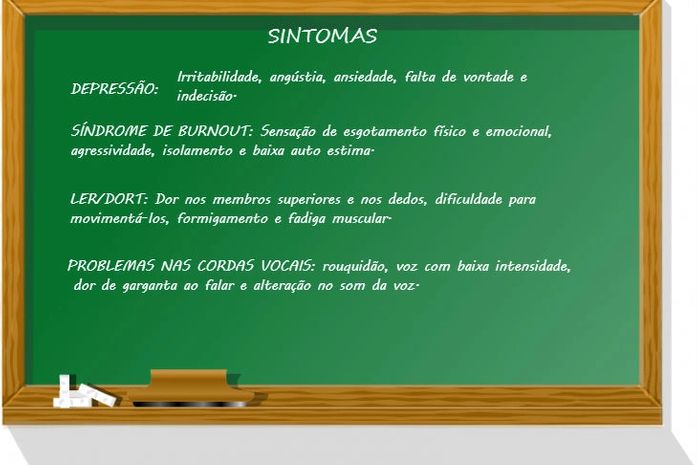 Quadro mostra principais doenças que atingem educadores