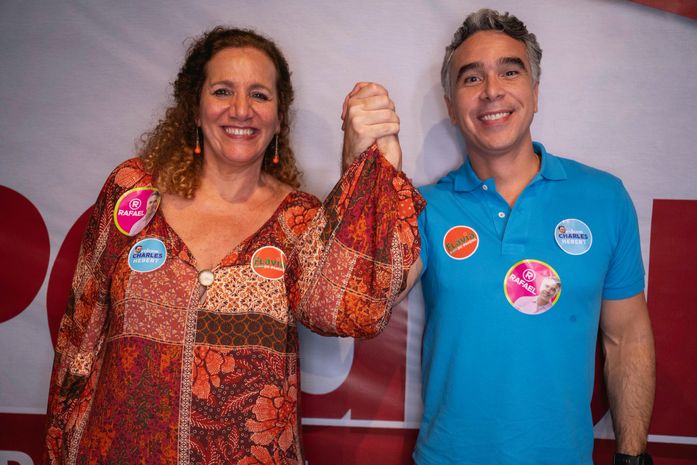 Rafael Brito recebe apoio de Jandira Feghali em encontro com o PCdoB