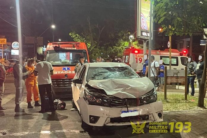 Colisão aconteceu na Avenida Amélia Rosa, em Maceió