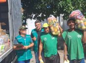 Desenvolvimento Sustentável entrega mais de 80 cestas básicas em Ecopontos da capital