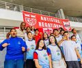 Estudantes acompanham partida no Rei Pelé entre CRB e Ponte Preta