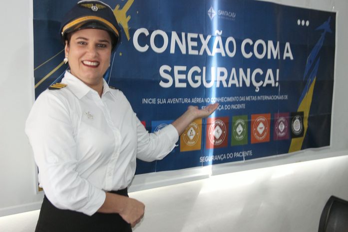 Santa Casa de Maceió promove campanha com simulação de voo para reforçar segurança do paciente