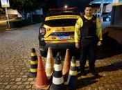 DMTT recolhe cones usados irregularmente para reservar vagas no Farol