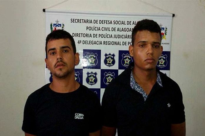 Fernando Santos e Janyo Charles foram presos em Arapiraca