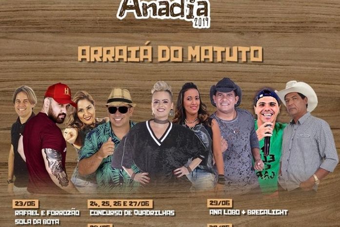 Com concurso de quadrilhas e shows, Prefeitura de Anadia divulga programação do São João 2019