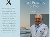 Nota de Falecimento: José Pereira Neto (Professor Pereirinha)