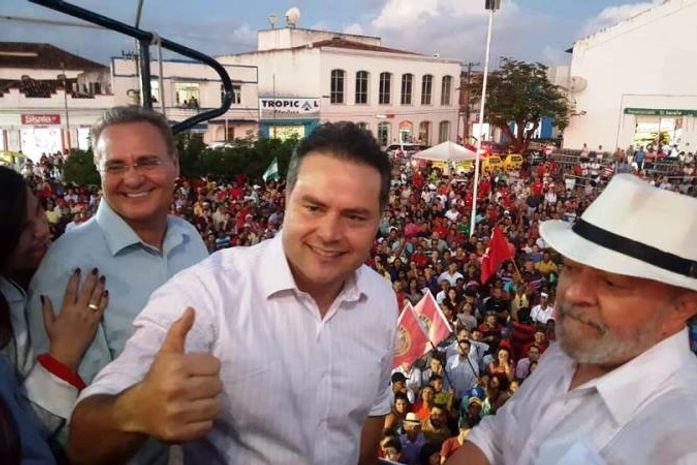 Renan Calheiros e Renan Filho com Lula em AL