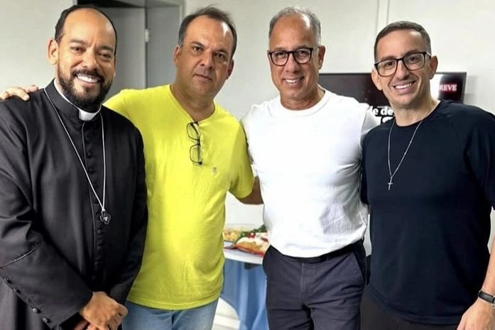 Fé e evangelização: Francisco Sales recebe visita de Missionário Dunga e Diácono Rômulo Canuto