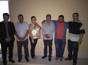 Marcel Melo com os vereadores que exigem eleição para a Presidência