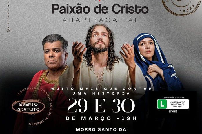 Maior espetáculo ao ar livre do Agreste, Paixão de Cristo acontece nos dias 29 e 30, no Morro Santo da Massaranduba