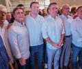 Presidente do MDB Arapiraca, Yale Fernandes, e o advogado Lucas Barbosa participaram do Encontro Estadual do MDB em Maceió