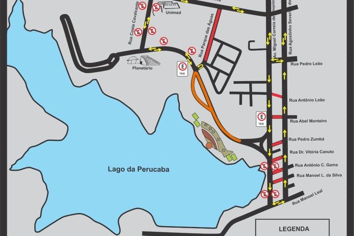 SMTT realiza mudanças no trafego durante os shows no Lago da Perucaba em Arapiraca