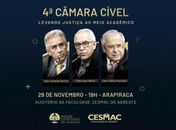 4ª Câmara Cível leva sessão para o Cesmac de Arapiraca nesta quarta (29)