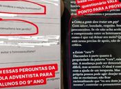 Escola em Belém é acusada de homofobia em tarefa: 'Homossexualismo tem perdão?'