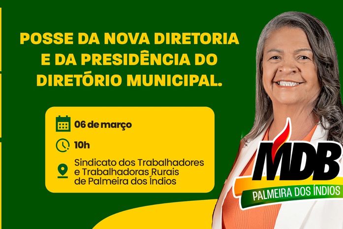 Tia Júlia assume presidência do MDB em Palmeira dos Índios