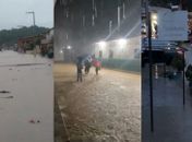 Vídeos: Fortes chuvas causam transtornos e alagamentos em cidades do interior do Estado