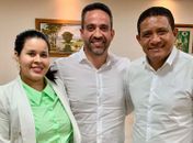 Júlio Cezar e Karla Cavalcante se reúnem com governador Paulo Dantas