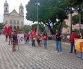 Manifestantes cobram contratação de 98 mil moradias do Minha Casa, Minha Vida em ato no Centro
