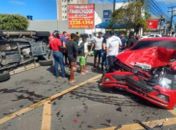 Colisão entre veículos deixa dois feridos na Avenida Fernandes Lima, em Maceió