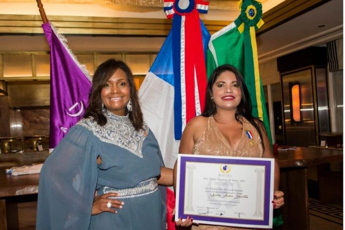 Diva Pavesi e Suely Galvão num momento grandioso do evento