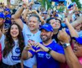 Prefeito João Victor recebe o Senador Renan Filho faz caminhada nas principais ruas de Viçosa