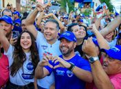 Prefeito João Victor recebe o Senador Renan Filho faz caminhada nas principais ruas de Viçosa