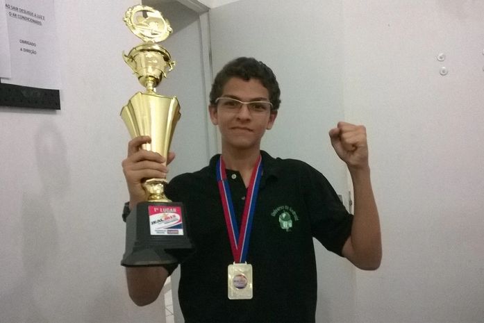 Gabriel Brasileiro tem 16 anos e representará Alagoas em competição nacional