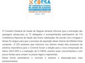 SESAU garante transporte terrestre, com conforto, para participação de representantes de Alagoas, na Conferência Nacional de Saúde