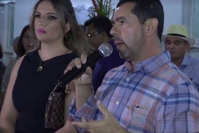 Ediel Leite, em inauguração de creche em Craíbas