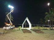 Sima executa manutenção em luminárias do entorno da Capelinha do Jaraguá