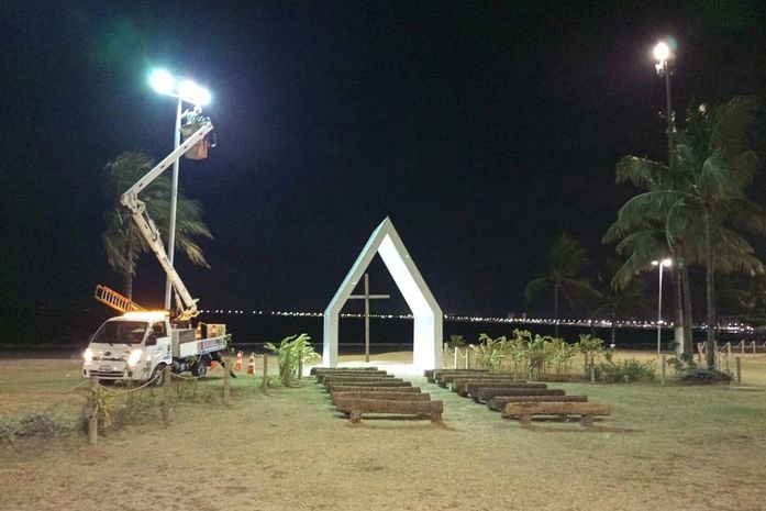 Sima executa manutenção em luminárias do entorno da Capelinha do Jaraguá