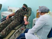 Em Maceió, militares do Exército realizam doação voluntária de sangue