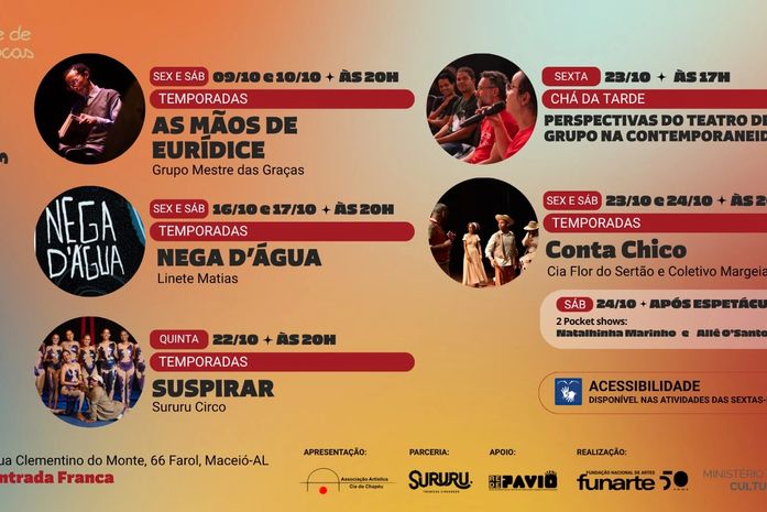 Cia do Chapéu promove espetáculos gratuitos em outubro com artistas de Maceió e do interior