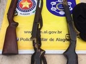 Homem é preso com três espingardas em Campo Alegre