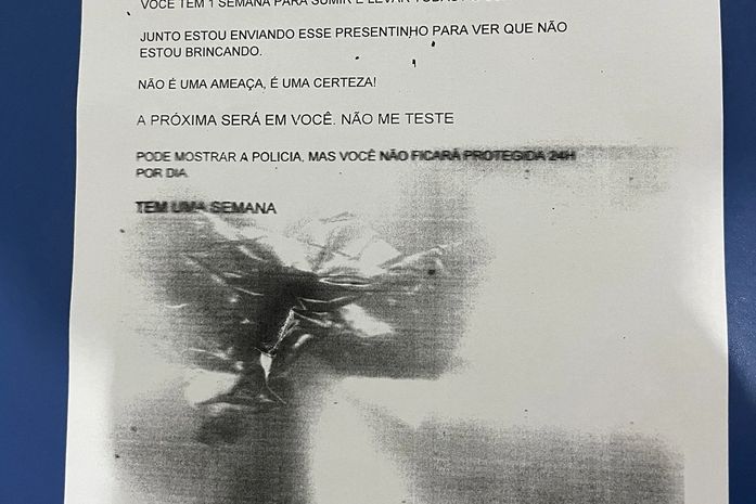 "Eu sei tudo sobre você": Suspeito de ameaçar mulher com bilhete e munição é identificado