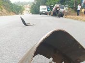 Desgovernado, o veículo acabou atingindo em cheio uma barreira