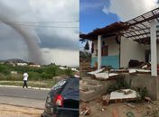 Tornado em Estrela de Alagoas teve velocidade de 117km/h, diz Semarh