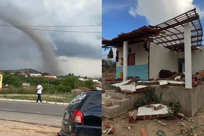 Tornado em Estrela de Alagoas teve velocidade de 117km/h, diz Semarh
