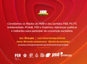 MDB de Ronaldo Lopes marca convenção partidária para 29 de julho em Penedo
