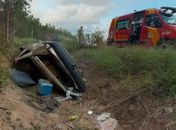 Capotamento deixou cinco pessoas feridas, em trecho da AL-105, próximo a Usina Cacheira do Meirim