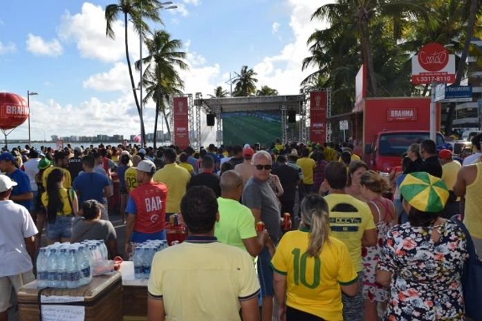 Veja as alterações no trânsito para a exibição do jogo do Brasil na orla nesta sexta
