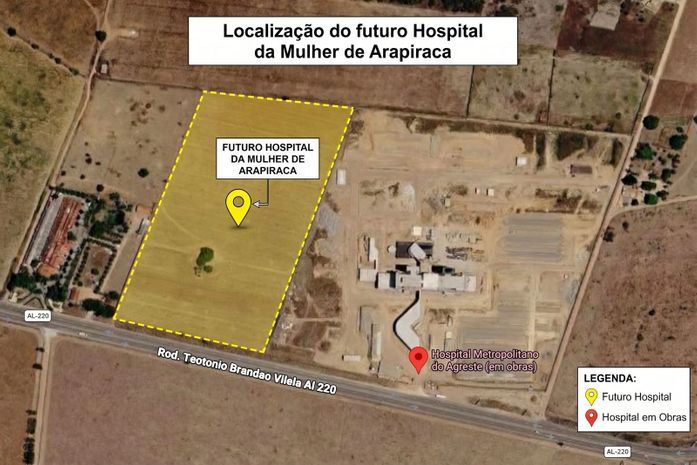 Novo Hospital da Mulher terá 157 leitos e devolverá maternidade pública a Arapiraca