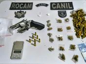 Denúncias levam Polícia Militar a apreender armas de fogo e mais de 3 Kg de drogas em Arapiraca