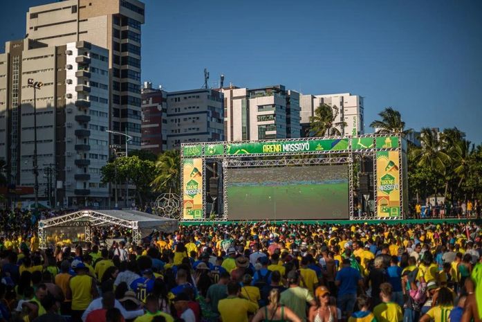 Copa do Mundo: Telões da Arena Massayó transmitem o jogo do Brasil nesta sexta-feira (2)