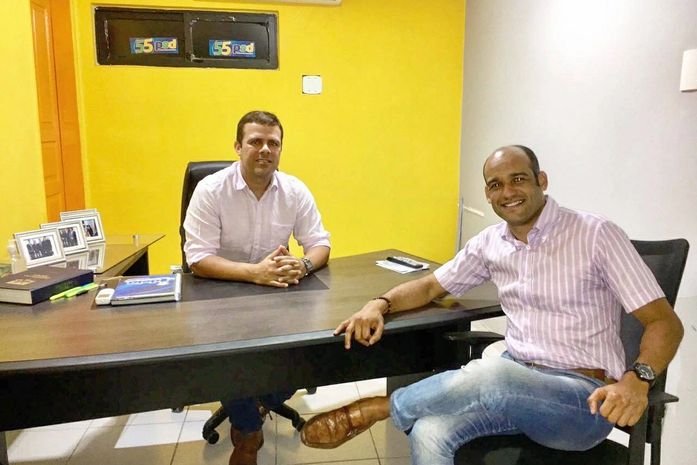 Maykon Beltrão, presidente do PSD Alagoas, e César Lira, presidente do PSD Maceió