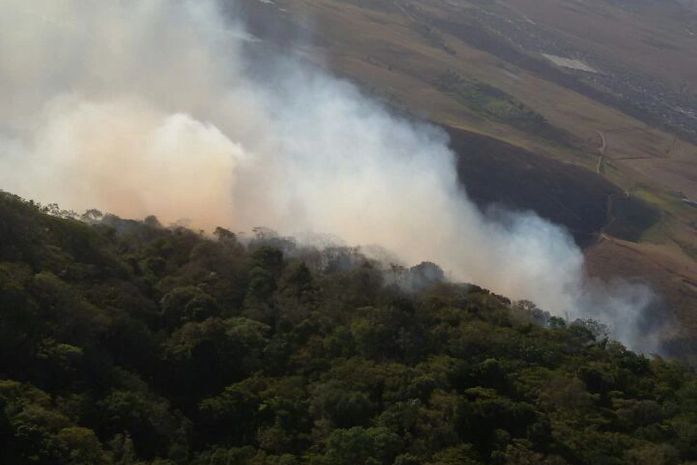 Fotos tiradas pelo helicóptero da SSP nesta sexta-feira (9), às 17h.
