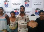 Quadrilha é presa acusada de tráfico de drogas em Campo alegre